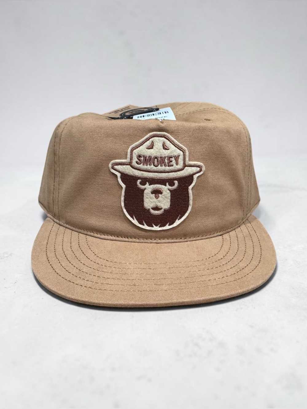 Smokey Bear Tan Canvas Strapback Cap